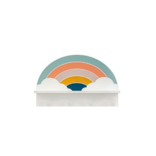 PERCHERO ESTANTE 4 POMOS BCO